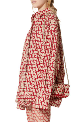 Valentino Garavani Small Locò Toile Iconographe Shoulder Bag